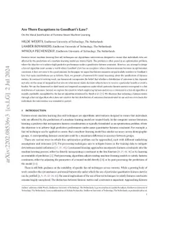 Are There Exceptions to Goodhart's Law? On the Moral Justification of
  Fairness-Aware Machine Learning