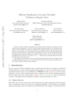 Efficient Classification of Locally Checkable Problems in Regular Trees