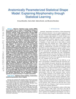 Anatomically Parameterized Statistical Shape Model: Explaining
  Morphometry through Statistical Learning