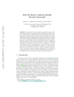 How Do Smart Contracts Benefit Security Protocols?