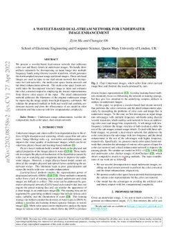 A Wavelet-based Dual-stream Network for Underwater Image Enhancement