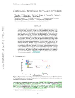 cosFormer: Rethinking Softmax in Attention