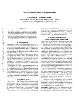 Iterated Belief Change, Computationally