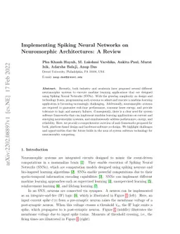 Implementing Spiking Neural Networks on Neuromorphic Architectures: A
  Review