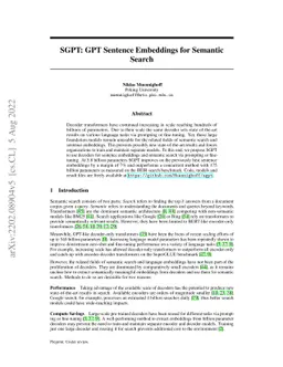 SGPT: GPT Sentence Embeddings for Semantic Search