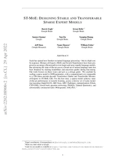 ST-MoE: Designing Stable and Transferable Sparse Expert Models