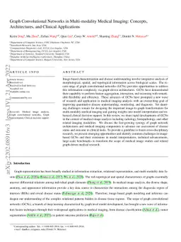 Graph Convolutional Networks for Multi-modality Medical Imaging:
  Methods, Architectures, and Clinical Applications