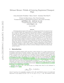 Debiaser Beware: Pitfalls of Centering Regularized Transport Maps