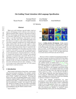 On Guiding Visual Attention with Language Specification