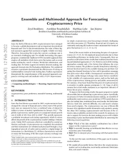 Ensemble and Multimodal Approach for Forecasting Cryptocurrency Price