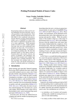 Probing Pretrained Models of Source Code