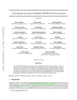 A Summary of the ComParE COVID-19 Challenges