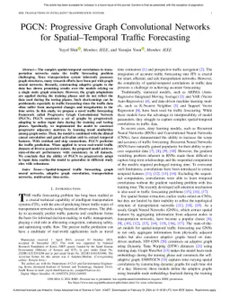 PGCN: Progressive Graph Convolutional Networks for Spatial-Temporal
  Traffic Forecasting