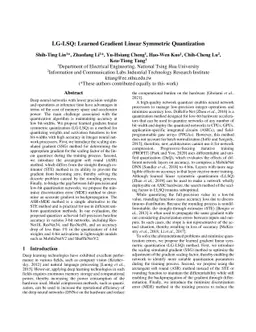 LG-LSQ: Learned Gradient Linear Symmetric Quantization