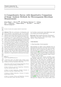 A Comprehensive Survey with Quantitative Comparison of Image Analysis
  Methods for Microorganism Biovolume Measurements
