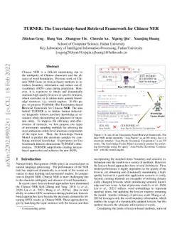 TURNER: The Uncertainty-based Retrieval Framework for Chinese NER