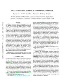 CLSEG: Contrastive Learning of Story Ending Generation