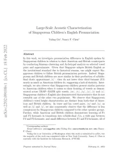 Large-Scale Acoustic Characterization of Singaporean Children's English
  Pronunciation