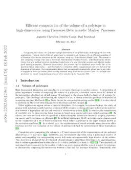 Efficient computation of the volume of a polytope in high-dimensions
  using Piecewise Deterministic Markov Processes