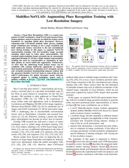 MultiRes-NetVLAD: Augmenting Place Recognition Training with
  Low-Resolution Imagery