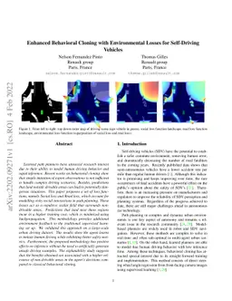 Enhanced Behavioral Cloning with Environmental Losses for Self-Driving
  Vehicles