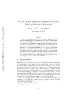 FinNet: Solving Time-Independent Differential Equations with Finite
  Difference Neural Network