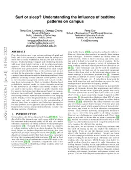 Surf or sleep? Understanding the influence of bedtime patterns on campus