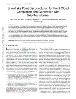 Snowflake Point Deconvolution for Point Cloud Completion and Generation
  with Skip-Transformer