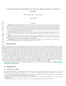 A Molecular Prior Distribution for Bayesian Inference Based on Wilson
  Statistics