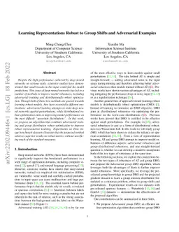 Learning Representations Robust to Group Shifts and Adversarial Examples