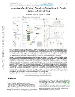 Interactive Visual Pattern Search on Graph Data via Graph Representation
  Learning