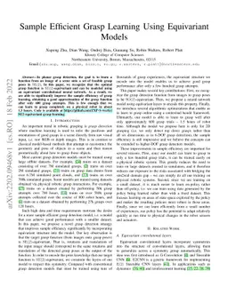 Sample Efficient Grasp Learning Using Equivariant Models