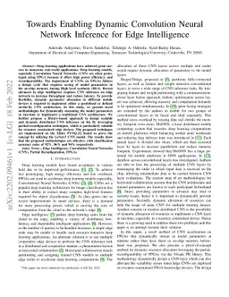 Towards Enabling Dynamic Convolution Neural Network Inference for Edge
  Intelligence