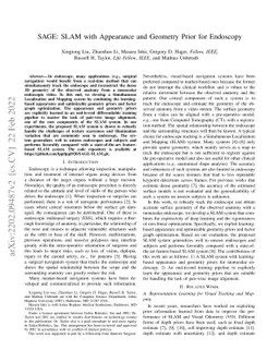SAGE: SLAM with Appearance and Geometry Prior for Endoscopy