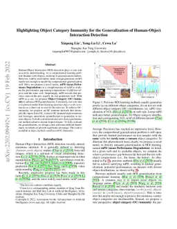 Highlighting Object Category Immunity for the Generalization of
  Human-Object Interaction Detection