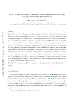 SPNet: A novel deep neural network for retinal vessel segmentation based
  on shared decoder and pyramid-like loss