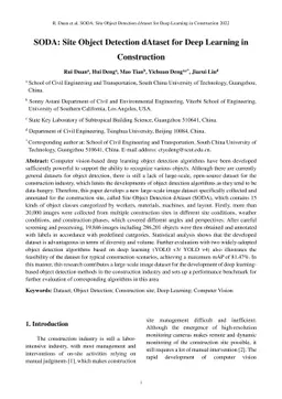 SODA: Site Object Detection dAtaset for Deep Learning in Construction