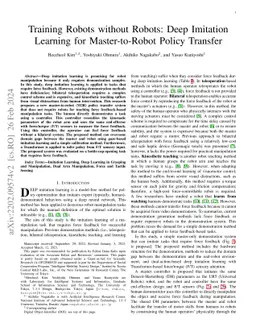 Training Robots without Robots: Deep Imitation Learning for
  Master-to-Robot Policy Transfer