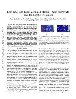 Confidence-rich Localization and Mapping based on Particle Filter for
  Robotic Exploration