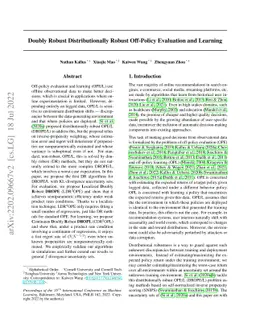 Doubly Robust Distributionally Robust Off-Policy Evaluation and Learning