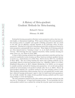 A History of Meta-gradient: Gradient Methods for Meta-learning