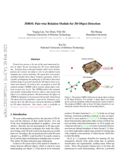 3DRM:Pair-wise relation module for 3D object detection