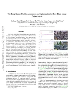 The Loop Game: Quality Assessment and Optimization for Low-Light Image Enhancement