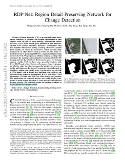 RDP-Net: Region Detail Preserving Network for Change Detection