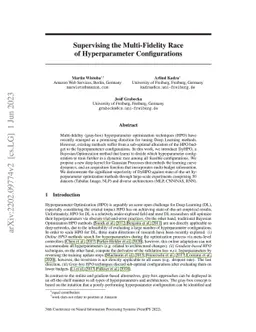 Supervising the Multi-Fidelity Race of Hyperparameter Configurations