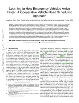 Learning to Help Emergency Vehicles Arrive Faster: A Cooperative
  Vehicle-Road Scheduling Approach