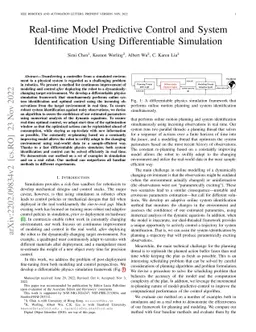 Real-time Model Predictive Control and System Identification Using
  Differentiable Physics Simulation