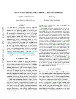 Non-Deterministic Face Mask Removal Based On 3D Priors