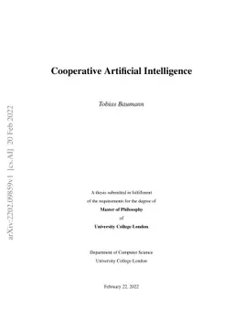 Cooperative Artificial Intelligence