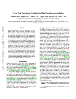Cross-Task Knowledge Distillation in Multi-Task Recommendation